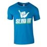SEND IT SHAKA férfi póló (türkiz)