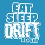 EAT SLEEP DRIFT REPEAT férfi póló (türkiz)
