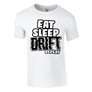 EAT SLEEP DRIFT REPEAT férfi póló (fehér)