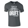 EAT SLEEP DRIFT REPEAT férfi póló (grafit)