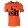 EAT SLEEP DRIFT REPEAT férfi póló (narancs)