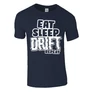 EAT SLEEP DRIFT REPEAT férfi póló (sötétkék)