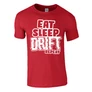 EAT SLEEP DRIFT REPEAT férfi póló (piros)