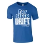 EAT SLEEP DRIFT REPEAT férfi póló (királykék)
