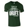 EAT SLEEP DRIFT REPEAT férfi póló (sötétzöld)