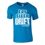 EAT SLEEP DRIFT REPEAT férfi póló (türkiz)