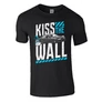 KISS THE WALL férfi póló (sötétkék)