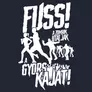 Kép 2/14 - "FUSS - A zombik utálják a gyors kaját" póló (Sötétkék)