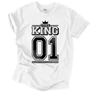 KING 01 (RD) férfi póló (fehér)