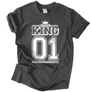 KING 01 (RD) férfi póló (grafit)