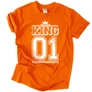 KING 01 (RD) férfi póló (narancs)