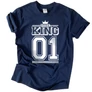 KING 01 (RD) férfi póló (sötétkék)