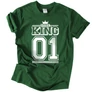 KING 01 (RD) férfi póló (sötétzöld)