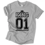 KING 01 (RD) férfi póló (szürke)