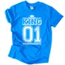 KING 01 (RD) férfi póló (türkiz)