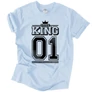 KING 01 (RD) férfi póló (világoskék)