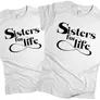 Kép 3/11 - Sisters for life női póló szett (fehér)