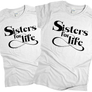 Kép 3/11 - Sisters for life női póló szett (fehér)