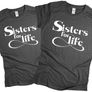 Kép 5/11 - Sisters for life női póló szett (sötétszürke)