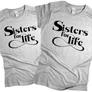 Sisters for life női póló szett (szürke)
