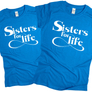 Kép 7/11 - Sisters for life női póló szett (türkiz)