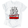 Kép 5/10 - Eat, sleep, play, restart póló férfi póló (fehér)