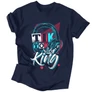 TikTok King férfi póló (navy)