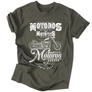 Motoros szív Vintage férfi póló (grafit)