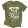 Motoros szív Vintage férfi póló (military)
