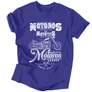 Motoros szív Vintage férfi póló (királykék)