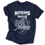 Motoros szív Vintage férfi póló (navy)