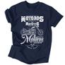 Kép 3/8 - Motoros szív Vintage férfi póló (navy)
