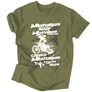 Motoros szív Cross férfi póló (military)