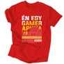 Gamer apuka férfi póló (Piros)