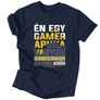 Gamer apuka férfi póló (Sötétkék)
