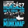 Horgász munkanap férfi póló (RD) (B_Fekete)