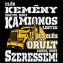 Őrült kamionos póló (B_Fekete)