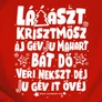 Láászt kriszmösz női póló (B_Piros)