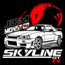 JDM Monster (Skyline) póló (B_Fekete)