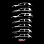 VW Golf evolution póló (B_Fekete)