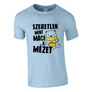 Szeretlek mint maci a mézet póló (Világoskék)