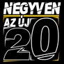 Az új 20 (Szülinap) férfi póló (B_fekete)