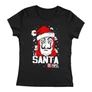 Le SANTA de papel női póló (Fekete)