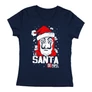 Le SANTA de papel női póló (Sötétkék)