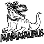 Kép 2/7 - Mamasaurus női póló (B_Fehér)