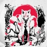 Kép 2/4 - Kitsune férfi póló (B_Fehér)