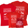Kép 5/23 - Boldog karácsonyt családi póló szett (Piros)