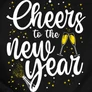 New Year férfi póló (B_Fekete)
