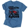 Traktoros apuka férfi póló (Farmerkék)