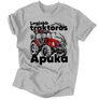 Traktoros apuka férfi póló (Szürke)